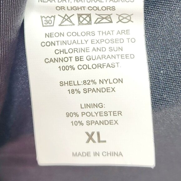 Black Halter One-Piece Swimsuit  Ruched Front Design & Tie Closure Size XL - Picture 3 of 9